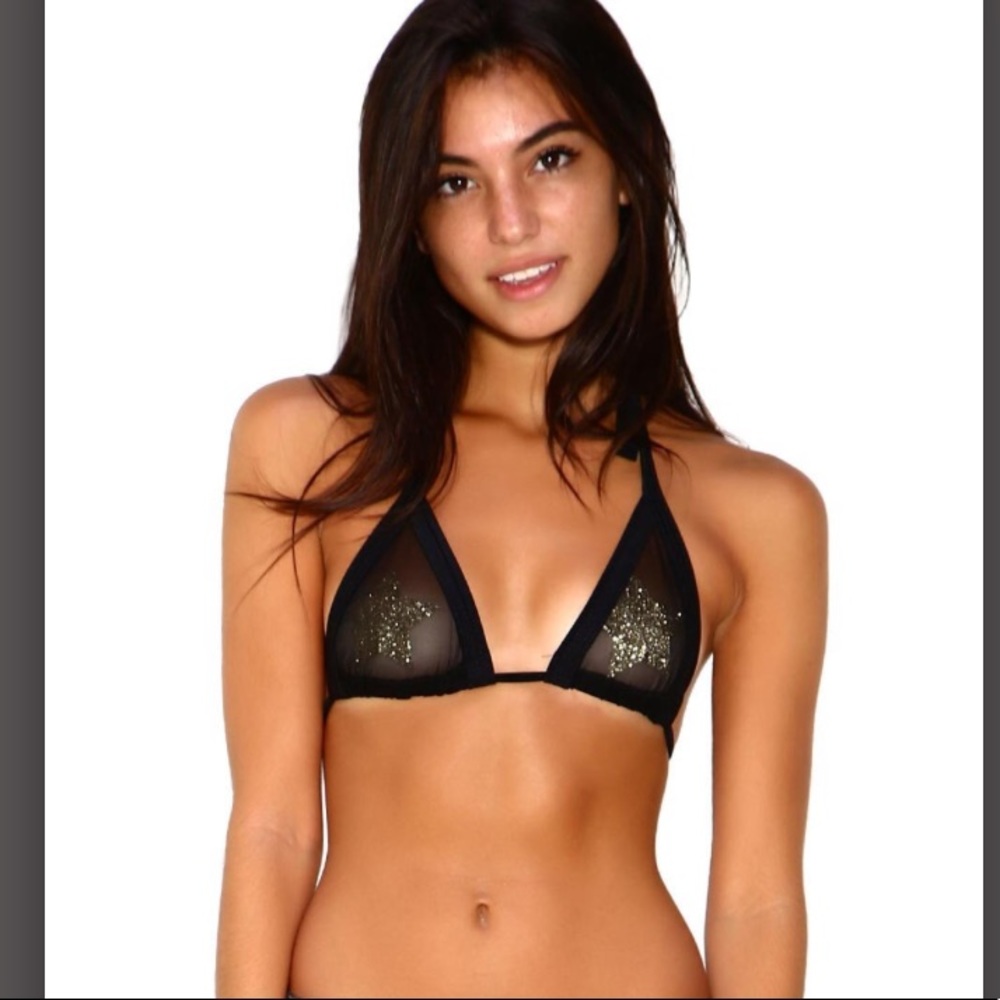 Mesh bikini bra